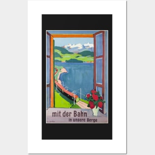 Mit der Bahn in unsere Berge, Travel Poster Posters and Art